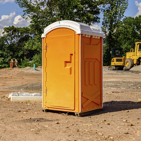 how often are the portable toilets cleaned and serviced during a rental period in Lyon Mountain